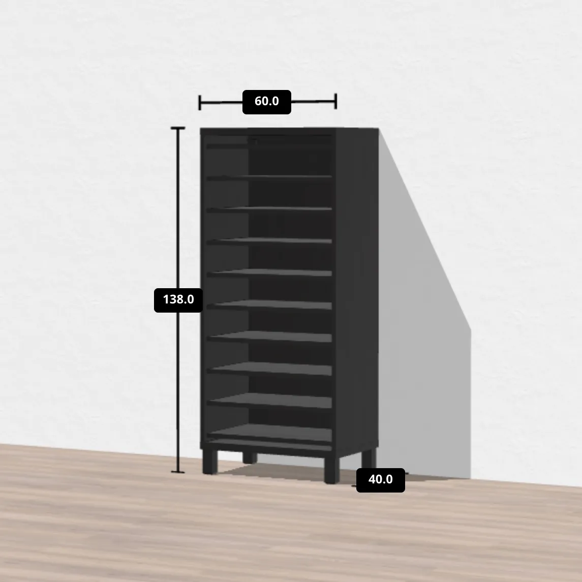 H128cmフレーム寸法図