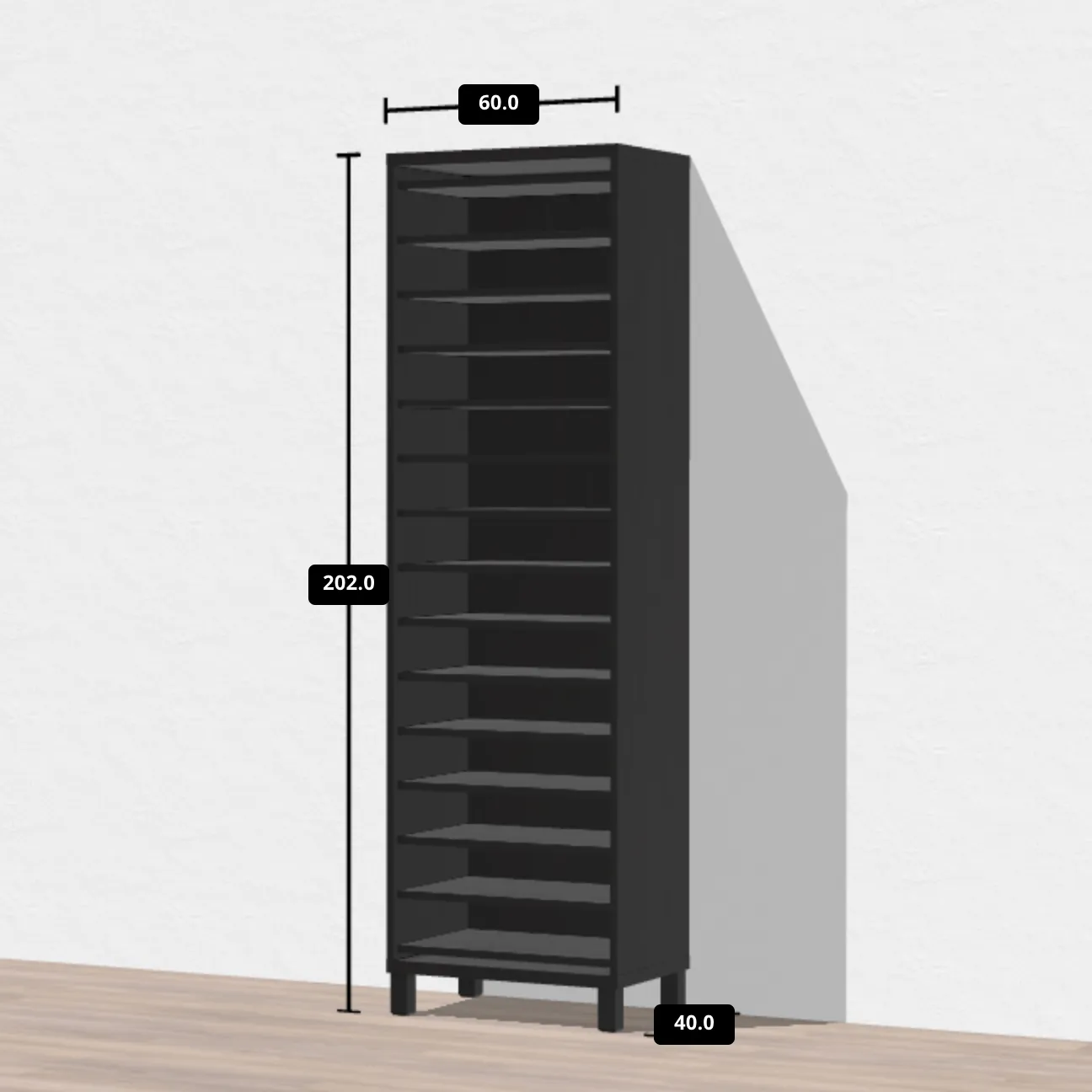 H192cmフレーム寸法図